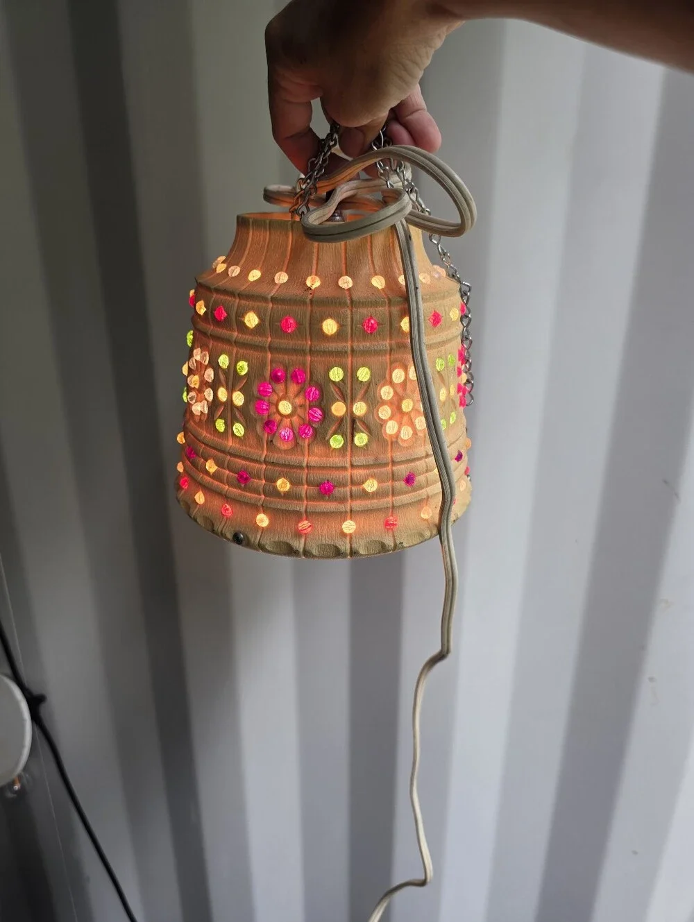 Mid Century Swag Lamp